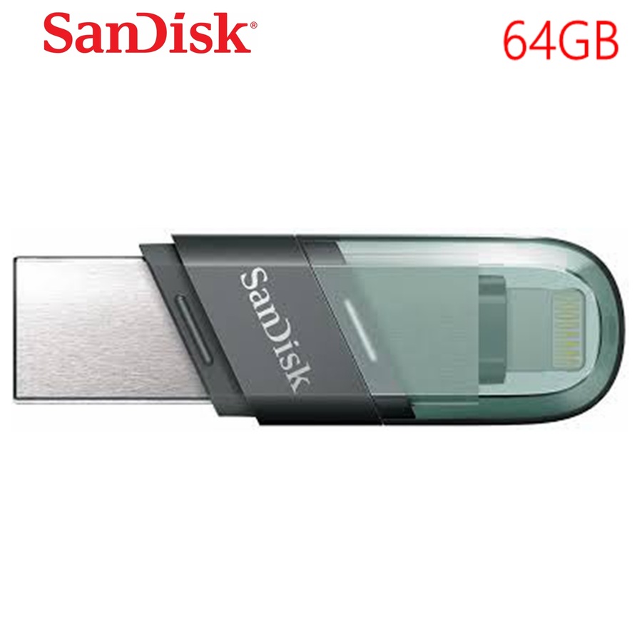 SanDisk iXpand Flip 64GB USB 3.1 Lightning Flash Drive