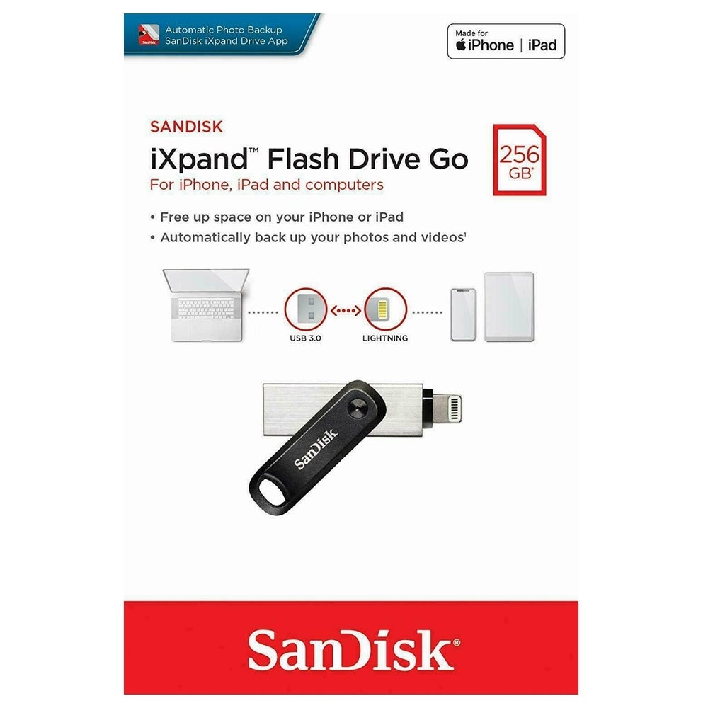 SanDisk iXpand Go 256GB USB 3.0 Flash Drive