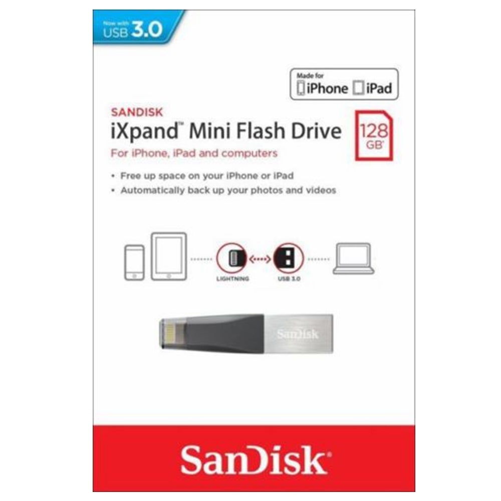 SanDisk iXpand Mini 128GB USB 3.0 Flash Drive