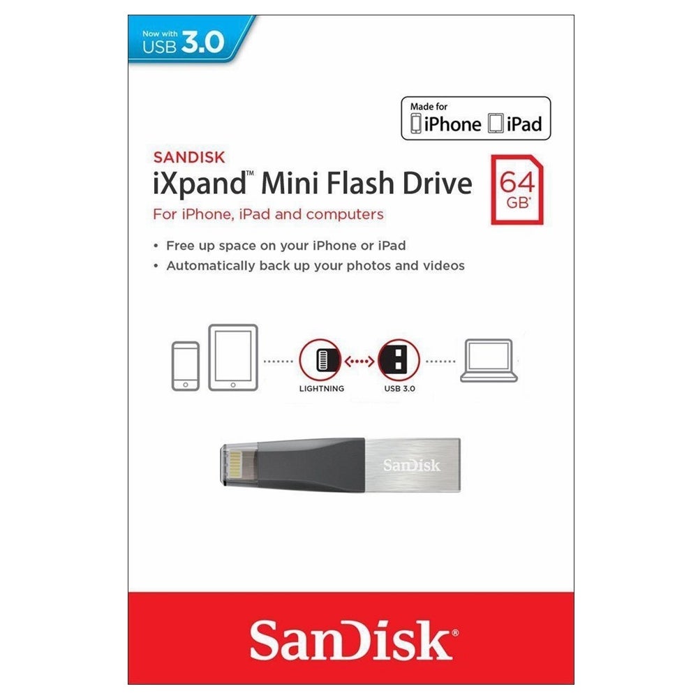 SanDisk iXpand Mini 64GB USB 3.0 Flash Drive