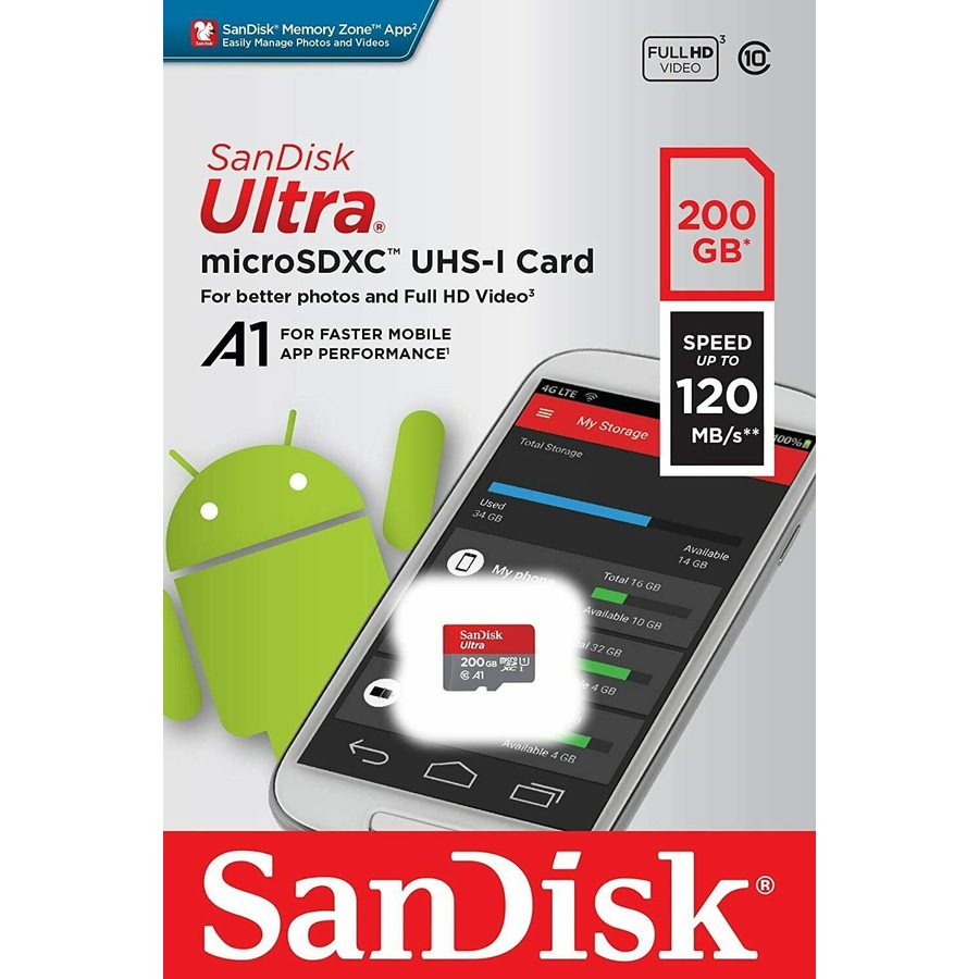 SanDisk Ultra 200GB Micro SD Card
