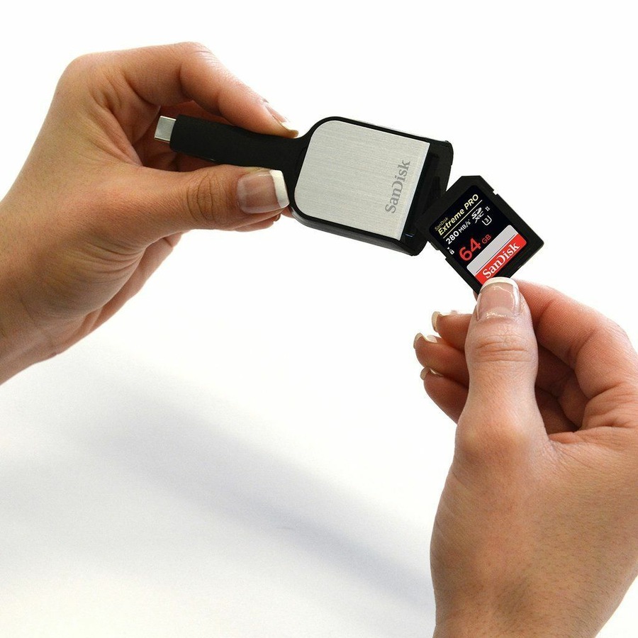 SanDisk SD Card Reader Extreme Pro SD UHS-II Type-C Reader Memory Card USB-C Card Reader SDDR-409