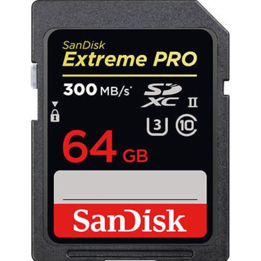 SD Card Sandisk Extreme Pro 64GB SDXC UHS-II Memory Card DSLR 4K Video 300MB/s