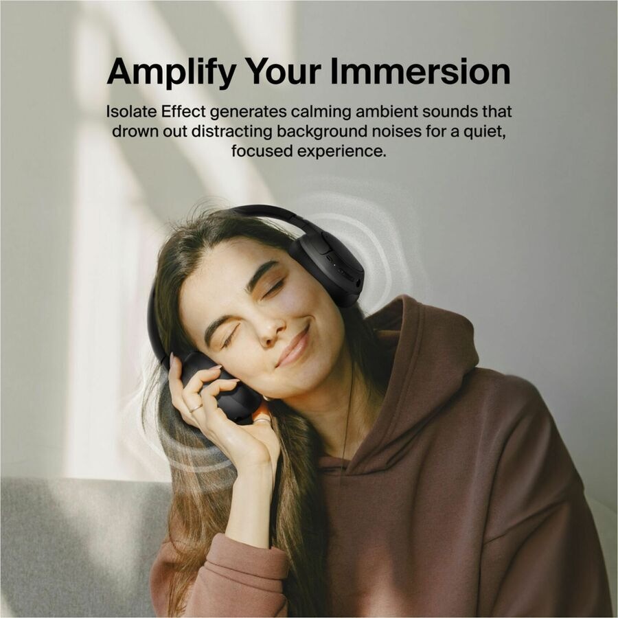 SoundForm Isolate#Noise Cancelling Over-Ear Headphones# - Black