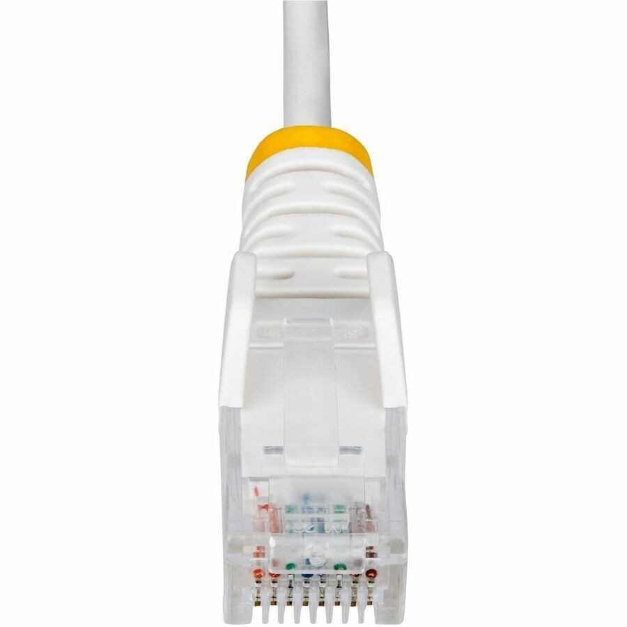 StarTech.com 15m White Slim CAT6 Ethernet Cable, Snagless RJ45, UTP, LSZH, 28AWG Pure Bare Copper, Slim Network Patch Cord, Fluke Tested - Slim UTP