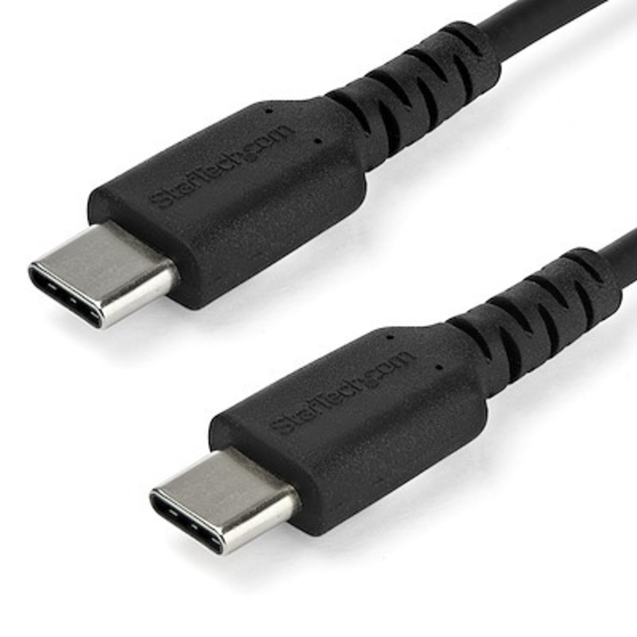 StarTech.com 2m USB C Charging Cable - Durable Fast Charge & Sync USB 2.0 Type C to C Charger Cord - TPE Jacket Aramid Fiber M/M
