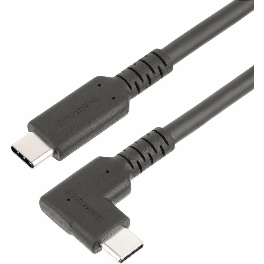 StarTech.com 6ft (2m) Rugged Right Angle USB-C Cable, USB 3.2 Gen 1 (5 Gbps), USB C to C Data Transfer Cable, 100W PD, 4K 60Hz,