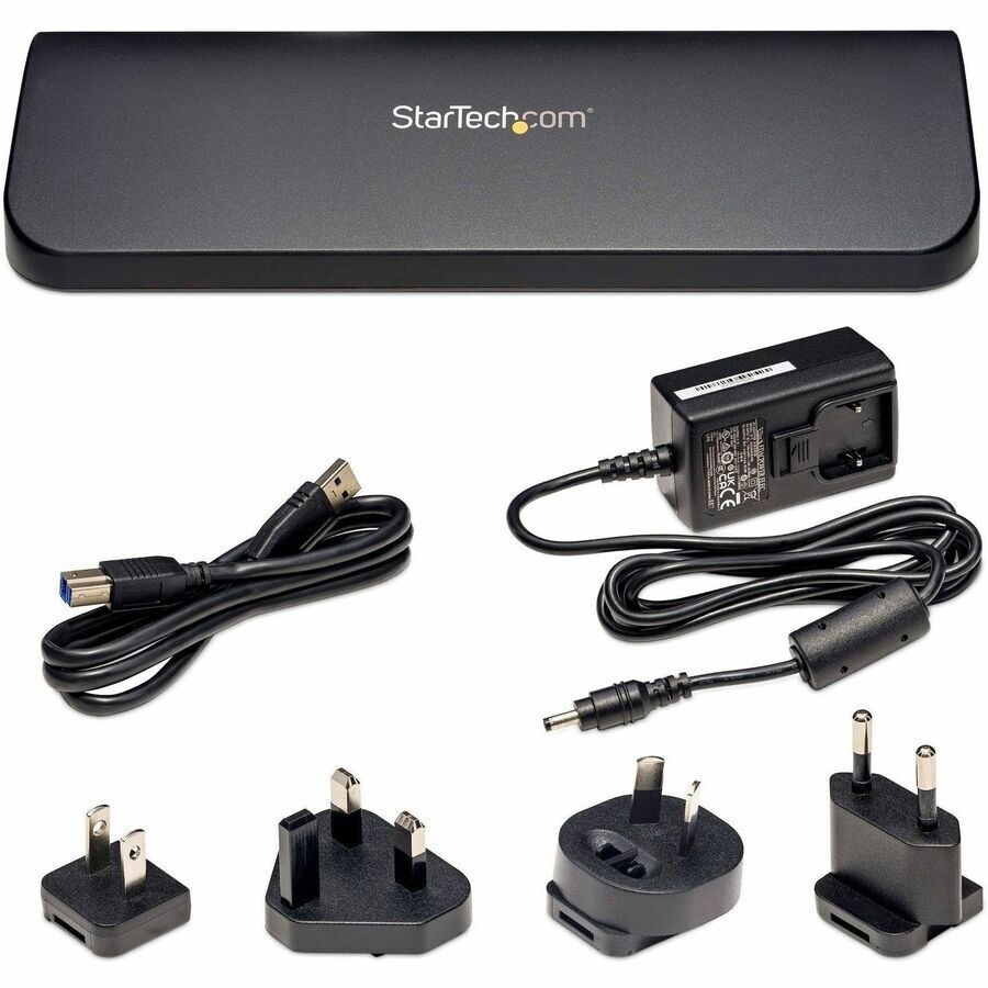 StarTech.com Dual Monitor USB 3.0 Laptop Docking Station, HDMI & DVI/VGA, 3x USB-A Hub, GbE, Audio, Universal USB-A Dock, Win/Ma