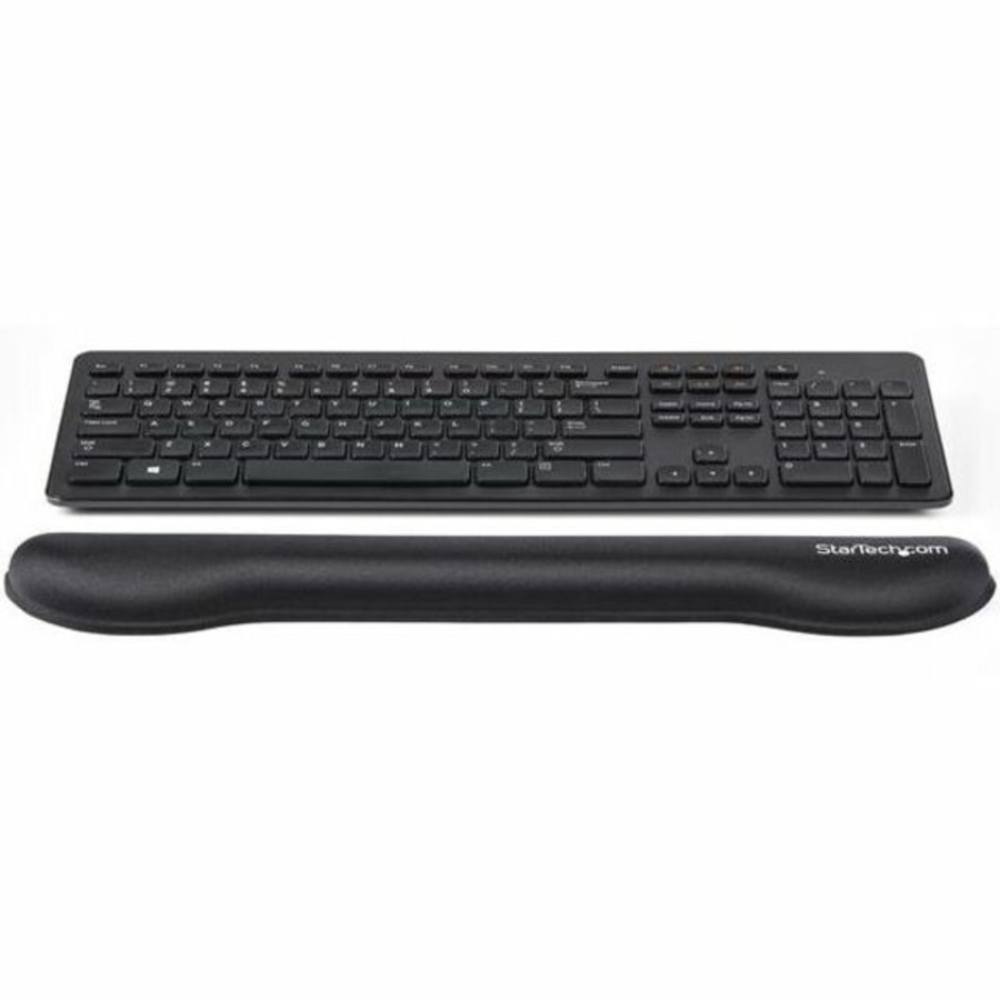 StarTech.com Foam Keyboard Wrist Rest - Ergonomic Wrist Support - Padded Keyboard Desk Cushion for Typing - Black Computer Hand & Arm Rest - 25.4 mm
