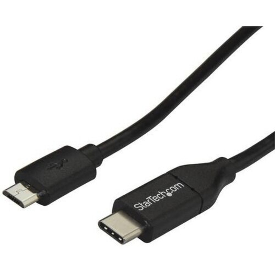 StarTech.com USB C to Micro USB Cable - 3 ft / 1m - USB 2.0 Cable - Micro USB Cord - Micro B USB C Cable - USB 2.0 Type C - First End: 1 x 24-pin USB