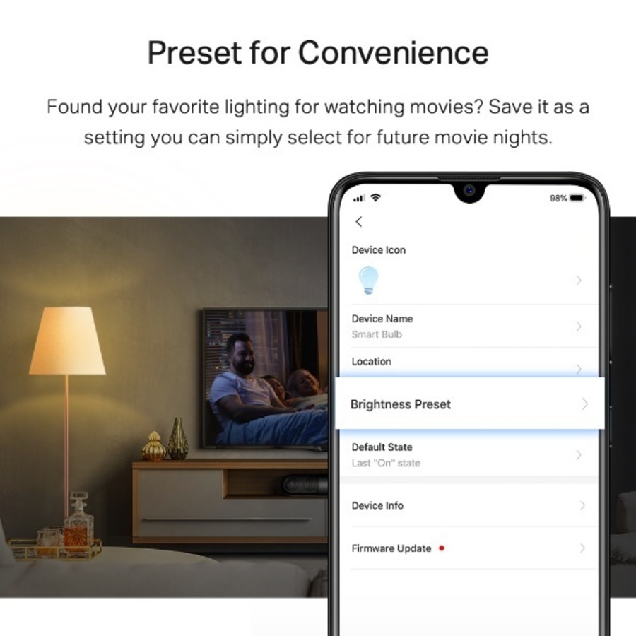 TP-Link Tapo L510B Smart Light Bulb Bayonet Fitting Dimmable, No Hub Required, Voice Control, Schedule & Timer 2700K 8.7W 2.4 GHz 802.11b/g/n