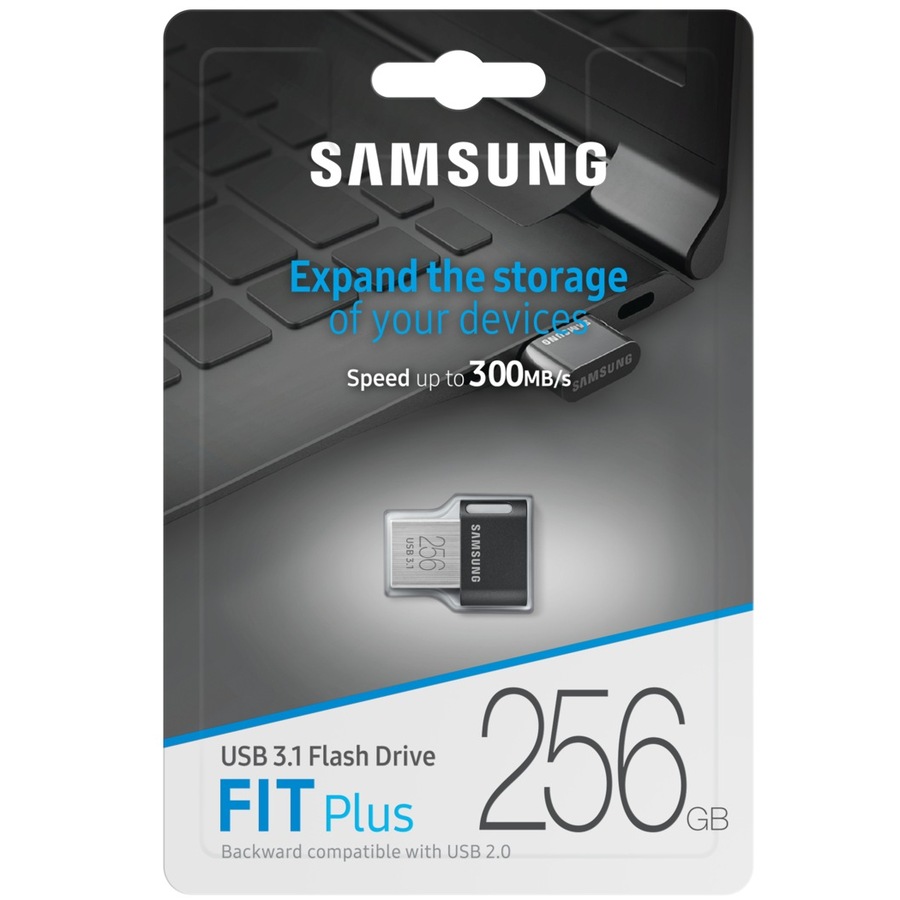 USB 3.1 256GB Flash Drive Samsung Fit Plus Memory Stick (300MB/s) - MUF-256AB