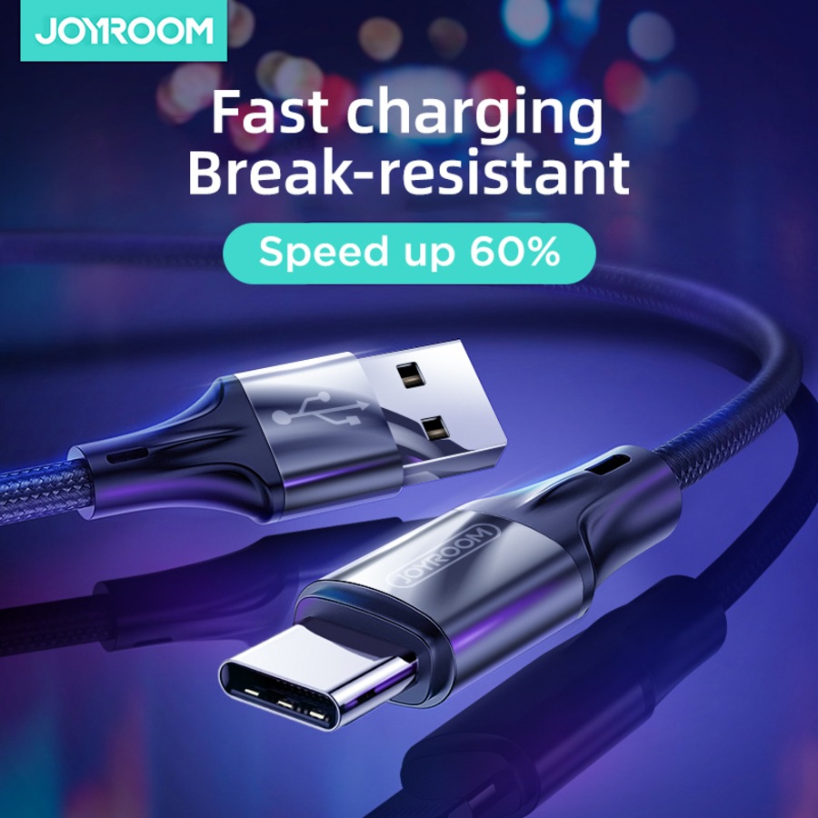 USB-C Type C Charger Cable Joyroom Samsung Huawei Google Fast Charging Anti-break Red