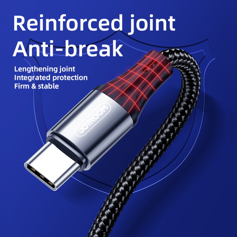 USB-C Type C Charger Cable Joyroom Samsung Huawei Google Fast Charging Anti-break Red