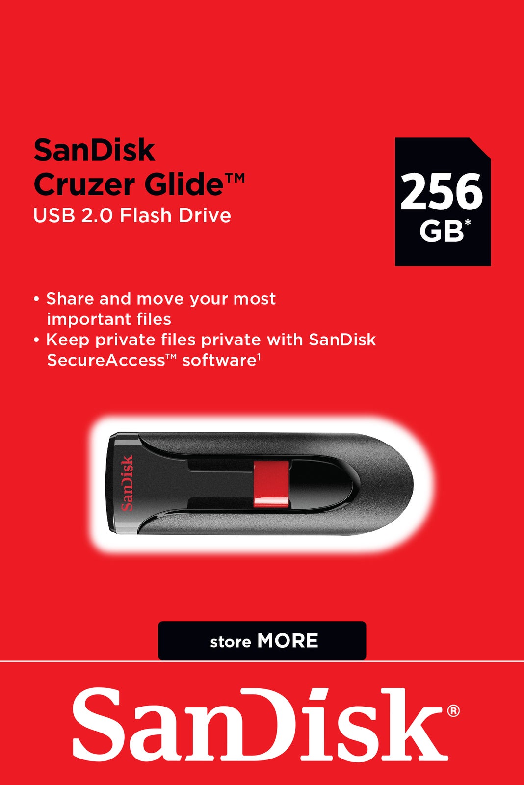 SanDisk USB 2.0 256GB Flash Drive Memory Stick