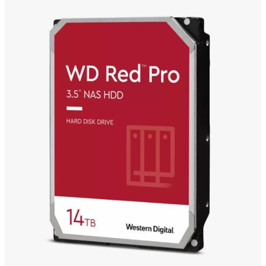 Western Digital WD Red Pro 14TB 3.5' NAS HDD SATA3 7200RPM 512MB Cache 24x7 180TBW ~8-bays NASware 3.0 CMR Tech 5yrs wty ~WD142KFGX