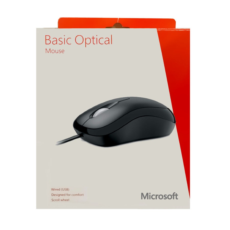 Microsoft Wired Mouse BASIC OPTICAL Business Mobile USB PC Mice 4YH-00009