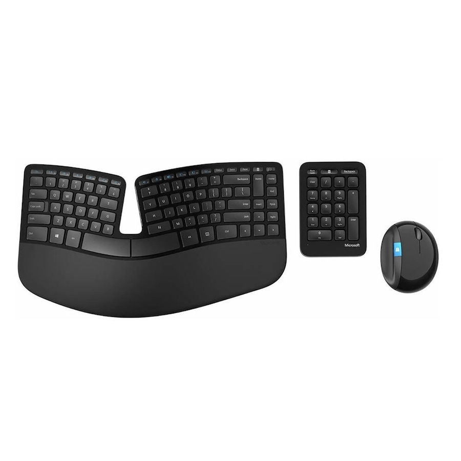 Wireless Keyboard & Mouse Microsoft Sculpt Ergonomic USB Desktop Combo Black