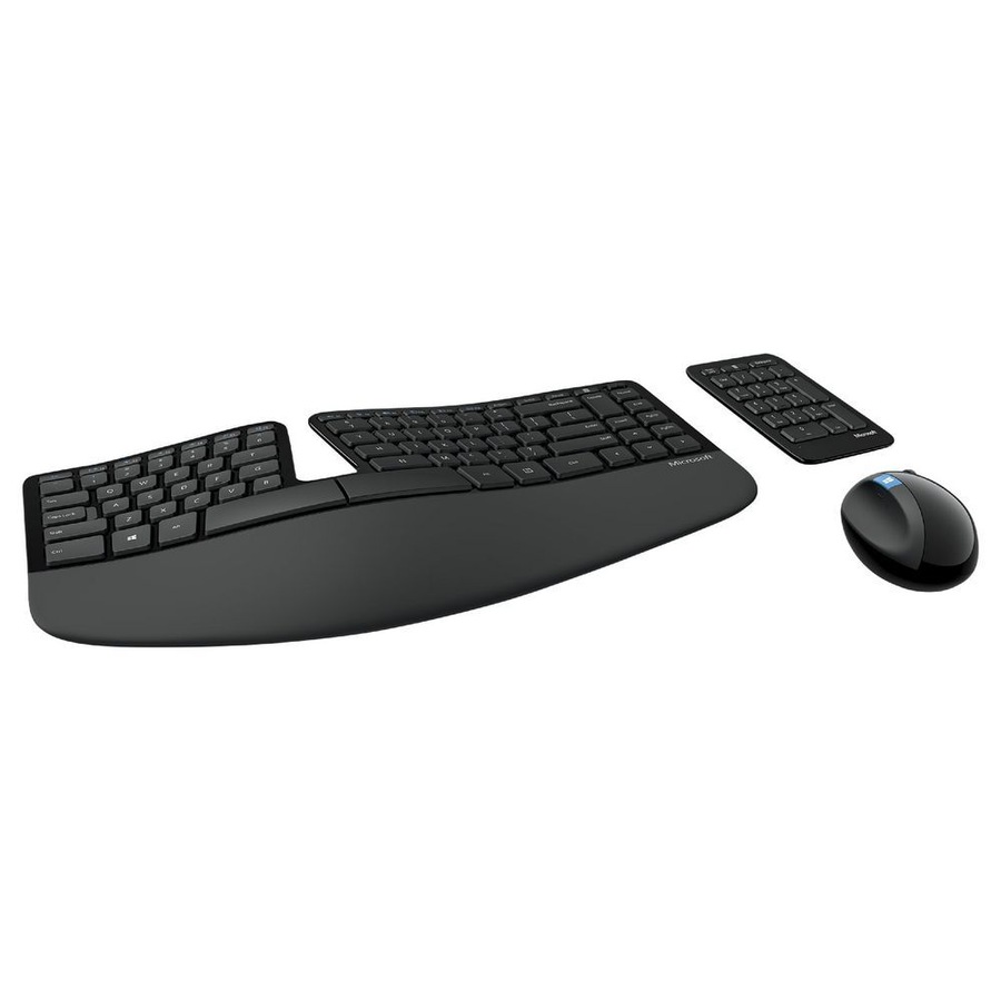 Wireless Keyboard & Mouse Microsoft Sculpt Ergonomic USB Desktop Combo Black