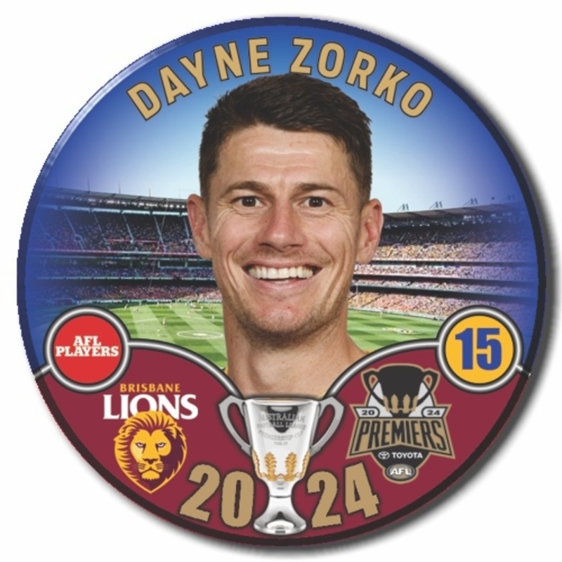 Buy Brisbane Lions 2024 Premiers Badge ZORKO MyDeal