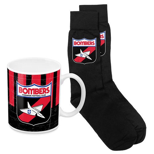 Essendon Bombers Heritage Mug and Sock Gift Pack