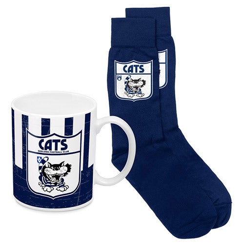 Geelong Cats Heritage Mug and Sock Gift Pack