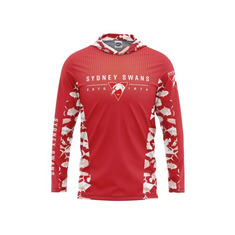 Buy Sydney Swans Youths Hooded Fishing Shirt MyDeal