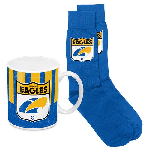 West Coast Eagles Heritage Mug and Sock Gift Pack