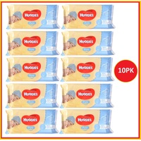 10 x Huggies Pure Baby Wipes Unscented PK56 (560 Wipes)