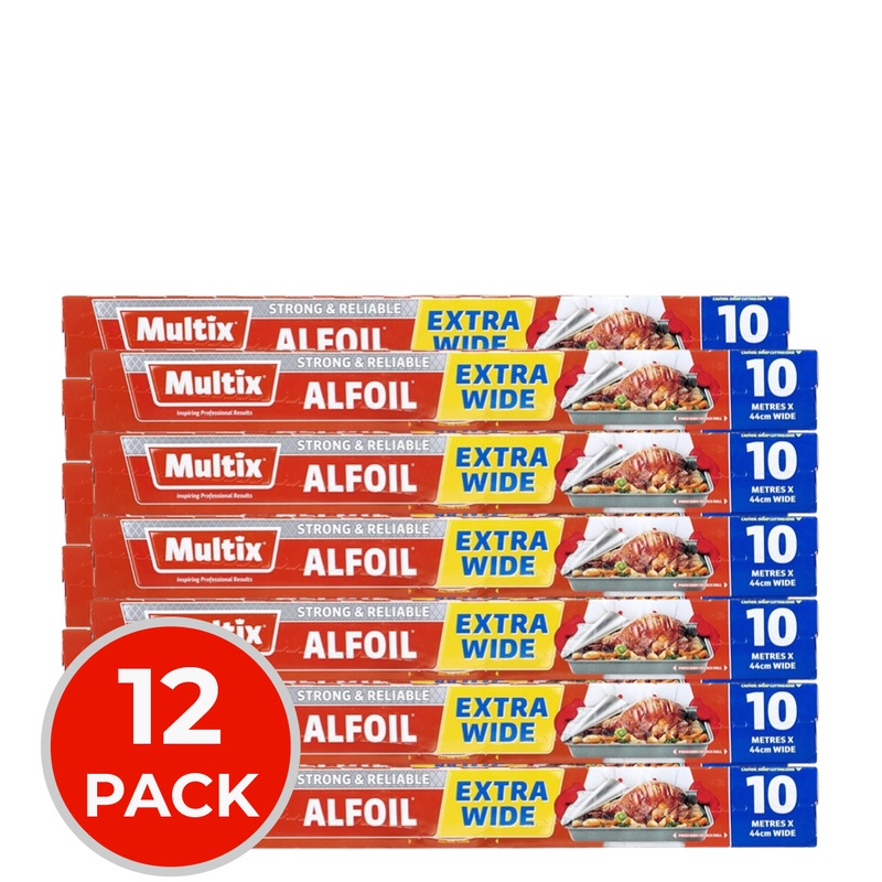 Buy 12 x Multix Aluminium Foil Extra Wide 10m MyDeal