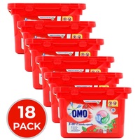 18 x OMO 3-In-1 Fresh Eucalyptus Laundry Capsules Pk15 (270 Capsules)