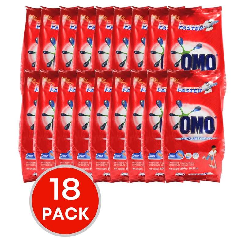 Buy 18 x OMO Laundry Detergent Powder Ultra Fast Clean 800g MyDeal