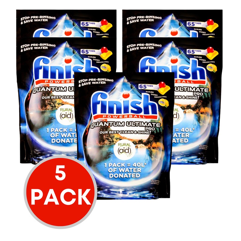 Buy 5 x Finish Quantum Ultimate Pro Powerball Dishwashing Tablets Lemon
