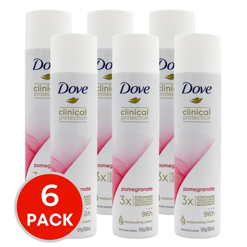 Buy 6 x Dove Women Clinical Protection Spray Pomegranate 180 ml MyDeal