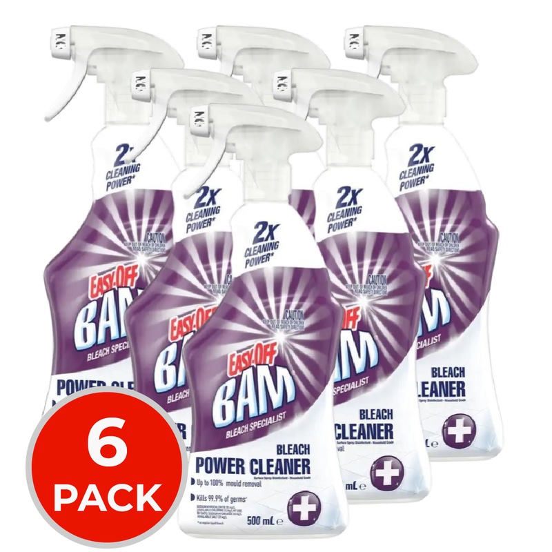 Buy 6 x Easy Off BAM Bleach Power Cleaner Spray 500mL MyDeal