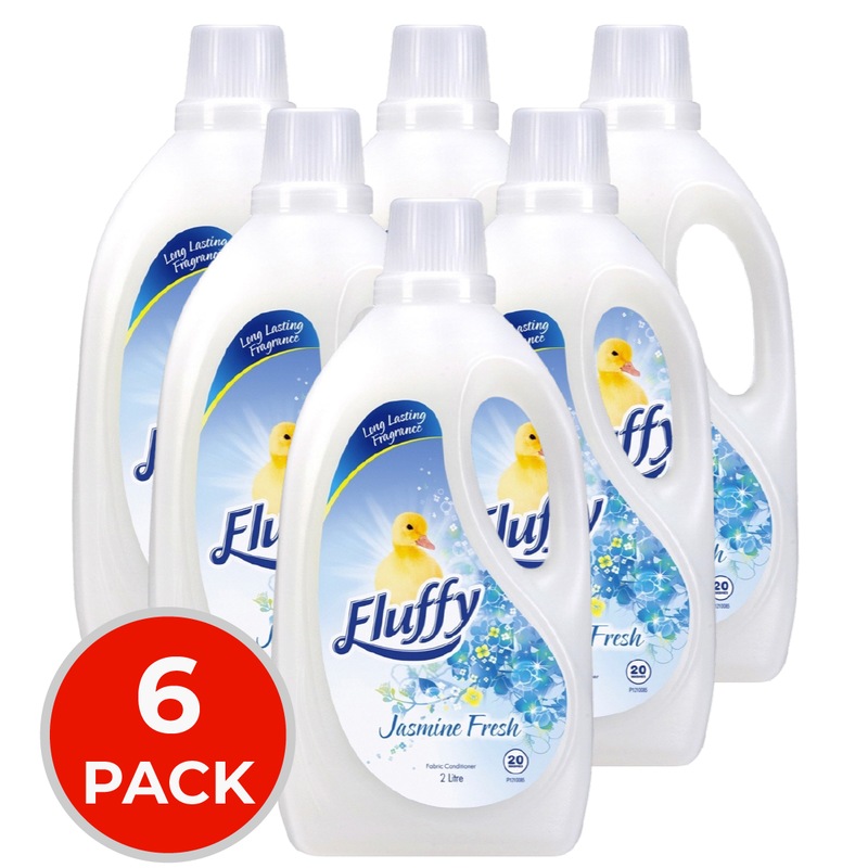 Buy 6 x Fluffy Fabric Softener Jasmine Fresh 2L MyDeal