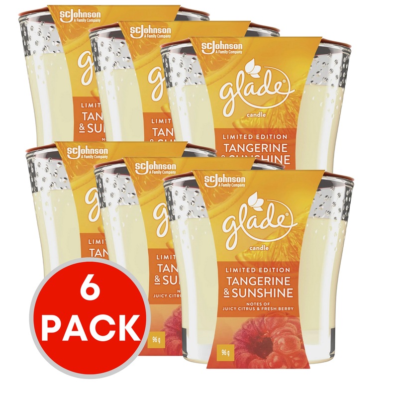 Buy 6 x Glade Candle Air Freshener Limited Edition Tangerine & Sunshine