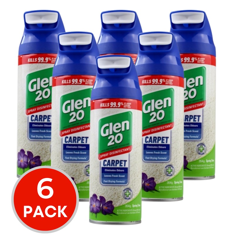 Buy 6 x Glen 20 Carpet Deodoriser Spring Time 354g MyDeal