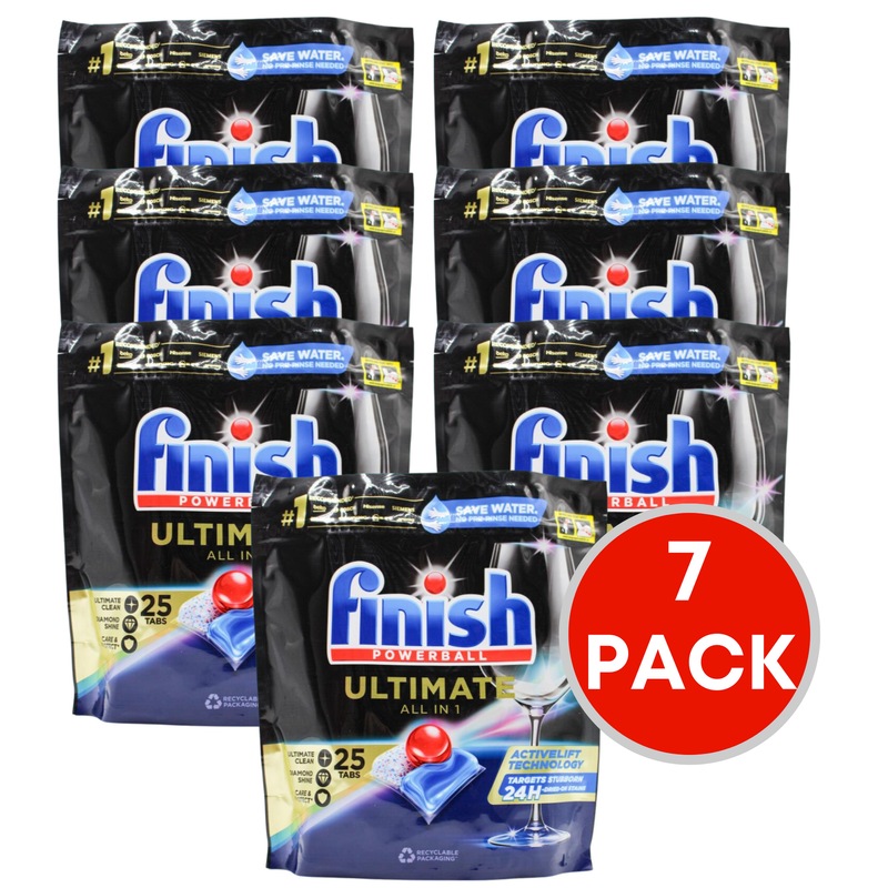 Buy 7 x Finish Powerball Dishwashing Tablets Ultimate All In One PK25