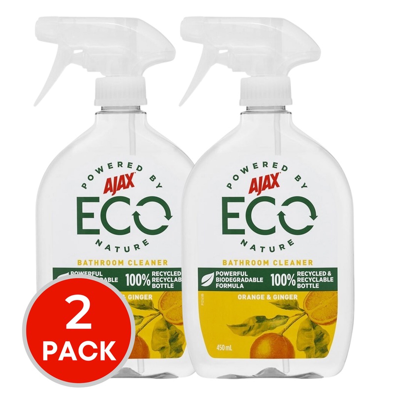 Buy 2 x Ajax Eco Nature Bathroom Cleaner Orange & Ginger 450mL MyDeal