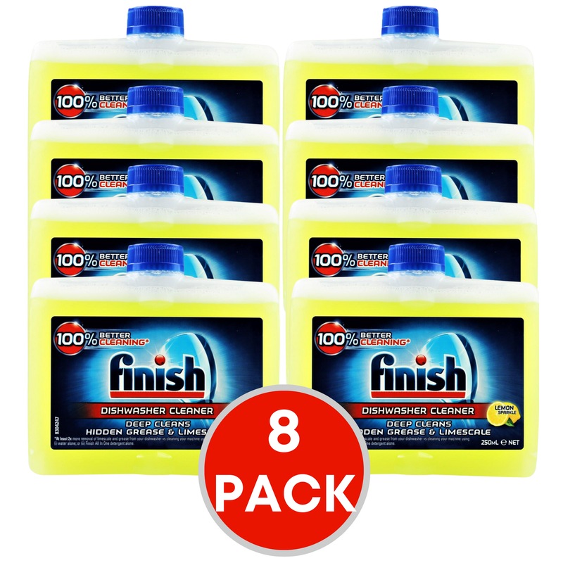 Buy 8 x Finish Dishwasher Cleaner Lemon 250mL MyDeal