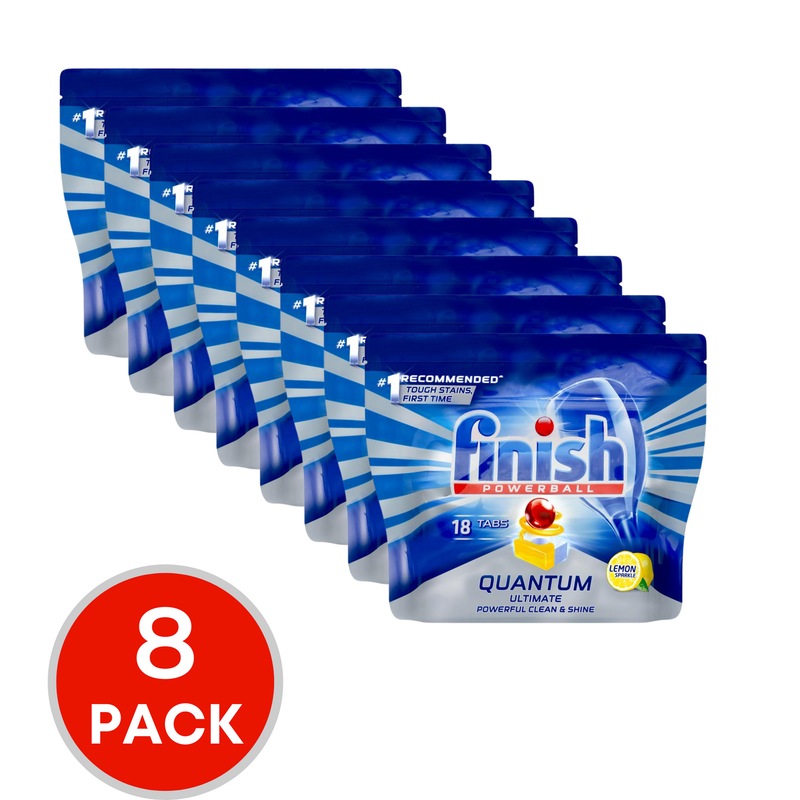 Buy 8 x Finish Powerball Quantum Ultimate Dishwasher Tablets Lemon