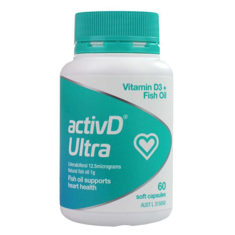 Buy Activd Pk60 Ultra Vitamin D3+ Fish Oil Supports Heart Health MyDeal