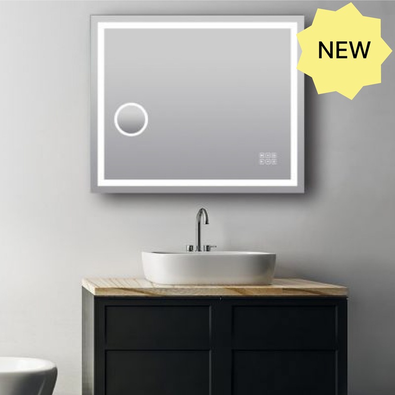 Buy ART Bluetooth LED Mirror with Magnifier 900x750mm MyDeal