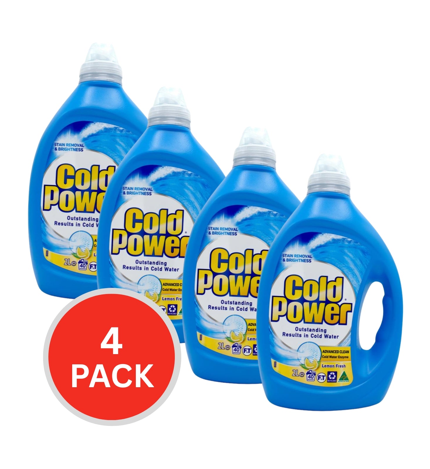 Buy Cold Power Laundry Liquid Front + Top Loader Advanced Clean Lemon ...