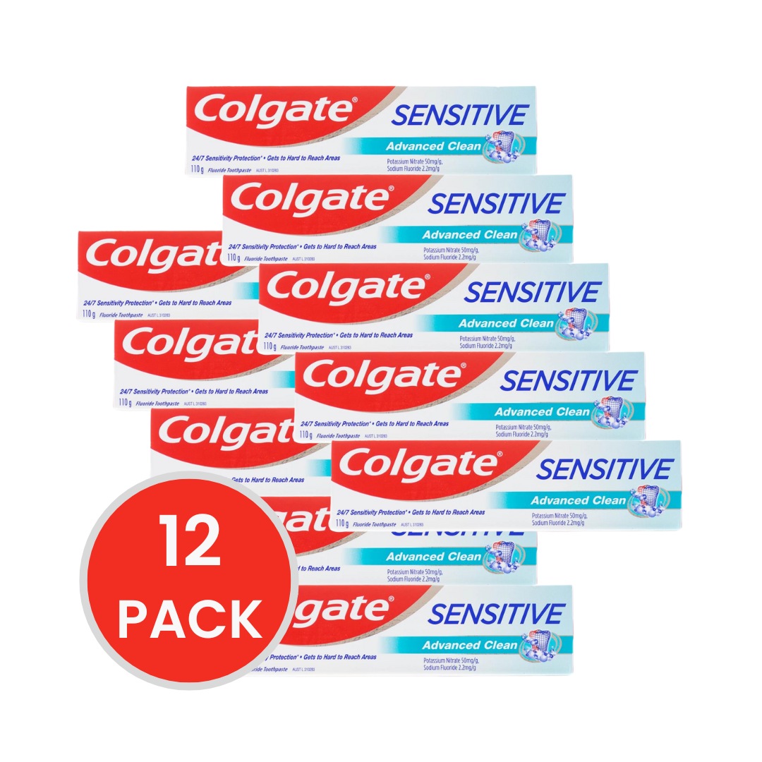 Buy COLGATE TOOTHPASTE SENSITIVE ADVANCED CLEAN 110g (12x Pack ...