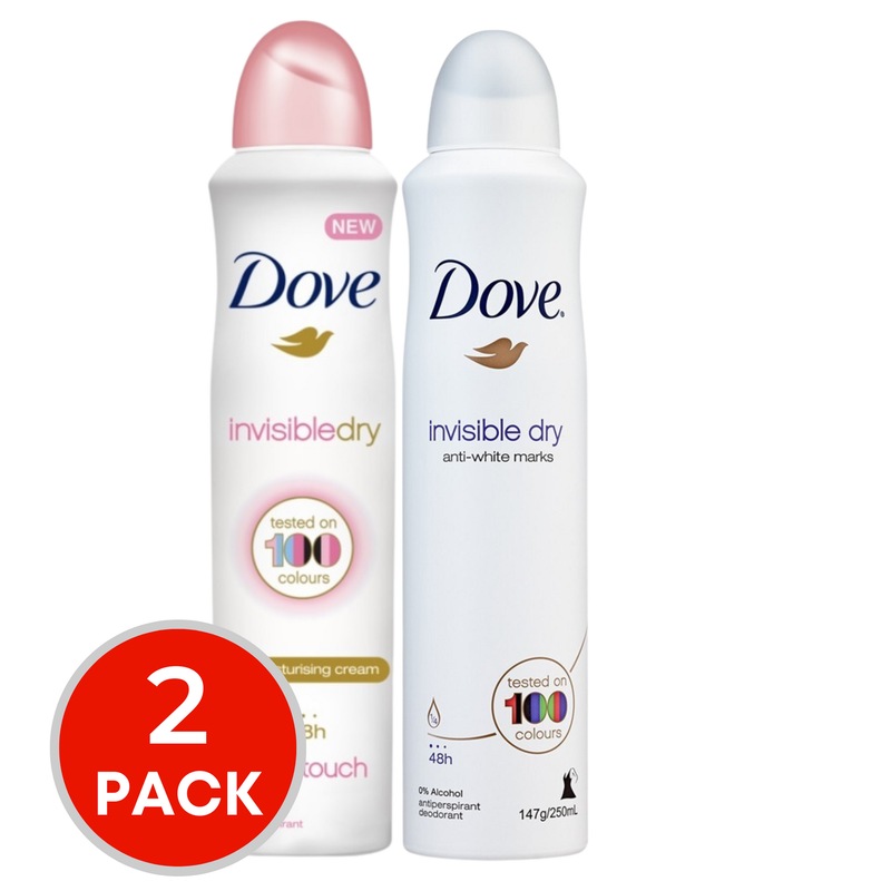 Buy Pack 2 x Dove Antiperspirant Aerosol Deodorant Invisible Dry Floral