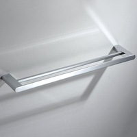 Glamour Double Towel Rail 750mm Chrome
