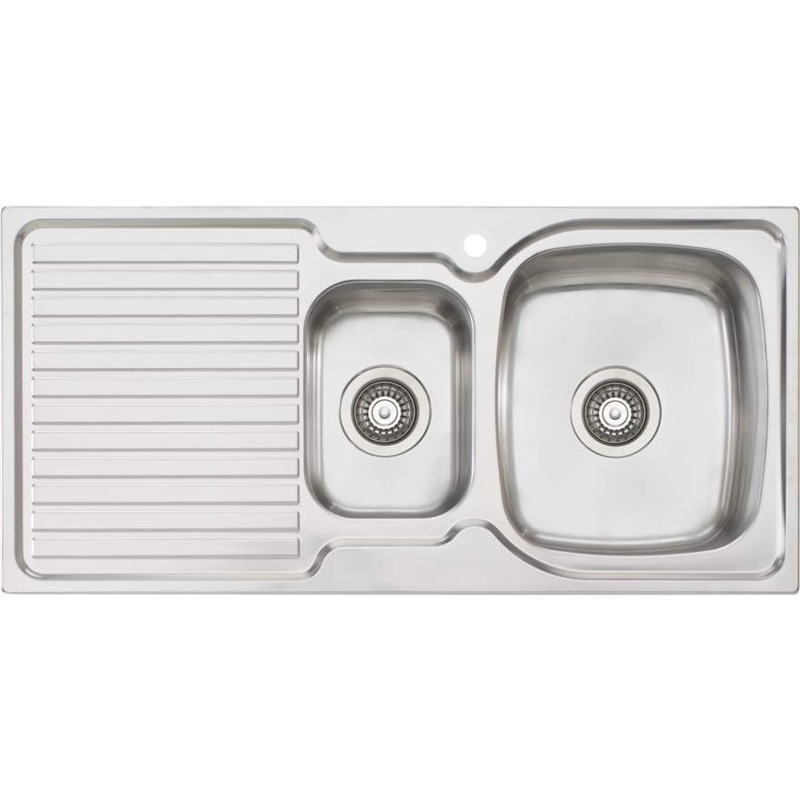Buy Oliveri Endeavour 1 & 1/2 Bowl Sink With Drainer MyDeal
