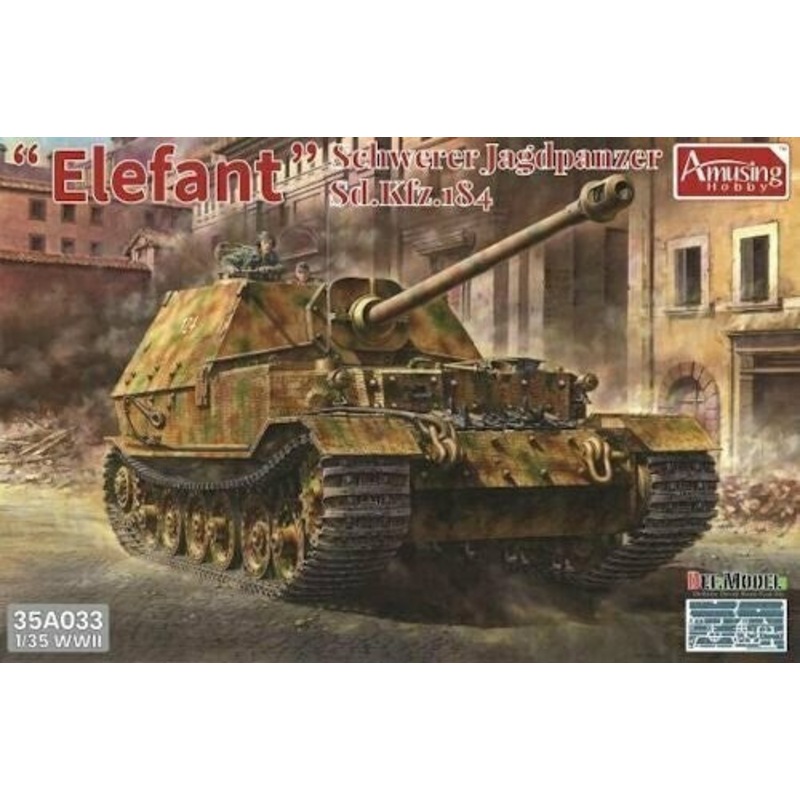 Buy 35A033 1/35 Elefant Schwerer Jagdpanzer Sd.Kfz.184 Plastic Model ...